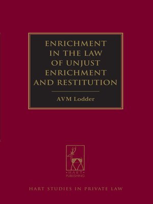 cover image of Enrichment in the Law of Unjust Enrichment and Restitution
